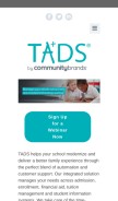 How tads.com looks like on a mobile device such as an iPhone.