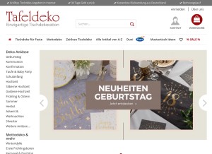 How tafeldeko.de looks like on a tablet such as an iPad.
