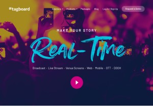 How tagboard.com looks like on a tablet such as an iPad.