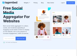 How tagembed.com looks like on a tablet such as an iPad.
