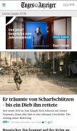 How tagesanzeiger.ch looks like on a mobile device such as an iPhone.