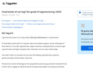 How tagguiden.dk looks like on a tablet such as an iPad.