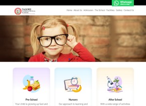 How tagoreedu.in looks like on a tablet such as an iPad.