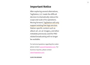 How tagstation.com looks like on a tablet such as an iPad.