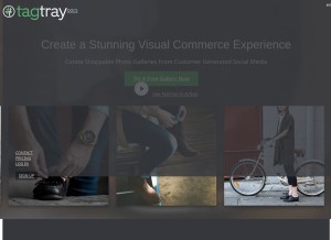 How tagtray.com looks like on a tablet such as an iPad.