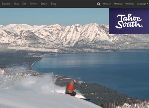How tahoesouth.com looks like on a tablet such as an iPad.