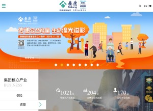 How taikang.com looks like on a tablet such as an iPad.