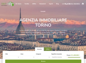 How taitimmobiliare.it looks like on a tablet such as an iPad.