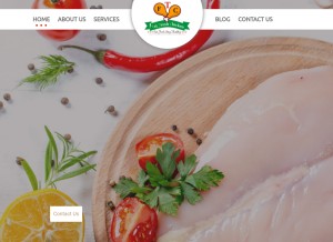 How tajfreshchicken.com looks like on a tablet such as an iPad.