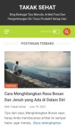 How takaksehat.com looks like on a mobile device such as an iPhone.