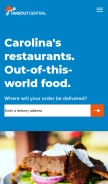 How takeoutcentral.com looks like on a mobile device such as an iPhone.
