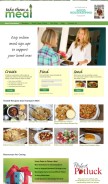 How takethemameal.com looks like on a mobile device such as an iPhone.