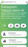 How takipcisepette.com looks like on a mobile device such as an iPhone.