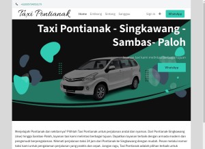 How taksi-pontianak.com looks like on a tablet such as an iPad.