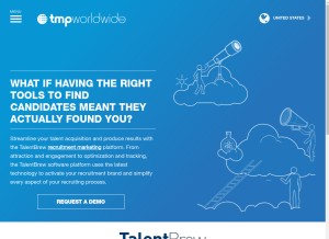 How talentbrew.com looks like on a tablet such as an iPad.