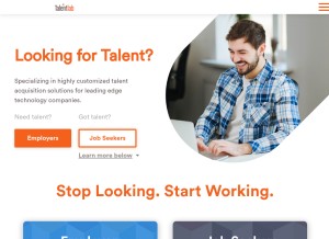 How talentlab.com looks like on a tablet such as an iPad.