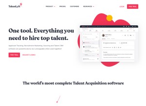 How talentlyft.com looks like on a tablet such as an iPad.