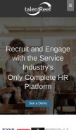 How talentreef.com looks like on a mobile device such as an iPhone.