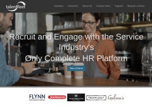 How talentreef.com looks like on a tablet such as an iPad.