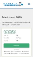 How taletidskort.nu looks like on a mobile device such as an iPhone.