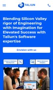 How taliun.com looks like on a mobile device such as an iPhone.