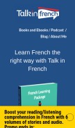 How talkinfrench.com looks like on a mobile device such as an iPhone.