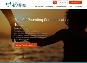 How talkingparents.com looks like on a tablet such as an iPad.