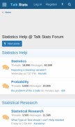 How talkstats.com looks like on a mobile device such as an iPhone.