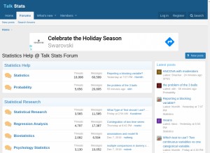 How talkstats.com looks like on a tablet such as an iPad.