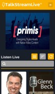 How talkstreamlive.com looks like on a mobile device such as an iPhone.