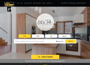 How talktotucker.com looks like on a tablet such as an iPad.