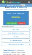 How talkwithstranger.com looks like on a mobile device such as an iPhone.