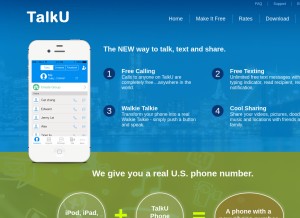 How talkyou.me looks like on a tablet such as an iPad.