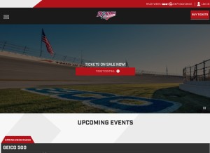 How talladegasuperspeedway.com looks like on a tablet such as an iPad.
