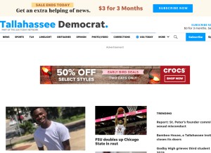 How tallahassee.com looks like on a tablet such as an iPad.