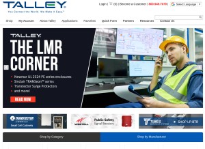 How talleycom.com looks like on a tablet such as an iPad.