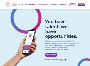 How tallo.com looks like on a tablet such as an iPad.