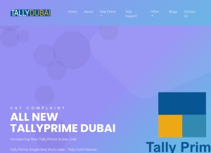 How tallydubai.com looks like on a tablet such as an iPad.