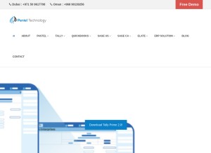 How tallyerp9uae.com looks like on a tablet such as an iPad.