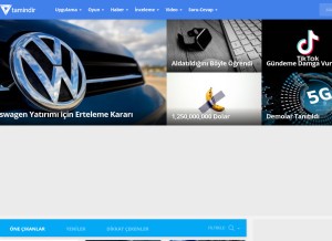 How tamindir.com looks like on a tablet such as an iPad.