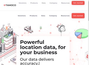 How tamoco.com looks like on a tablet such as an iPad.