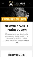 How taniere-du-lion.com looks like on a mobile device such as an iPhone.