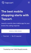 How tapcart.co looks like on a mobile device such as an iPhone.