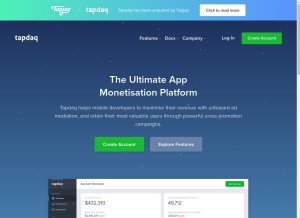 How tapdaq.com looks like on a tablet such as an iPad.