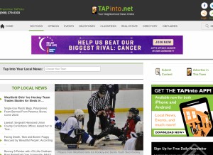 How tapinto.net looks like on a tablet such as an iPad.