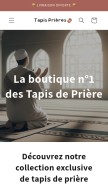 How tapis-prieres.com looks like on a mobile device such as an iPhone.