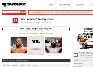 How tapology.com looks like on a tablet such as an iPad.