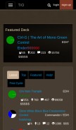 How tappedout.net looks like on a mobile device such as an iPhone.