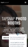 How tapsnap.net looks like on a mobile device such as an iPhone.
