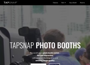 How tapsnap.net looks like on a tablet such as an iPad.